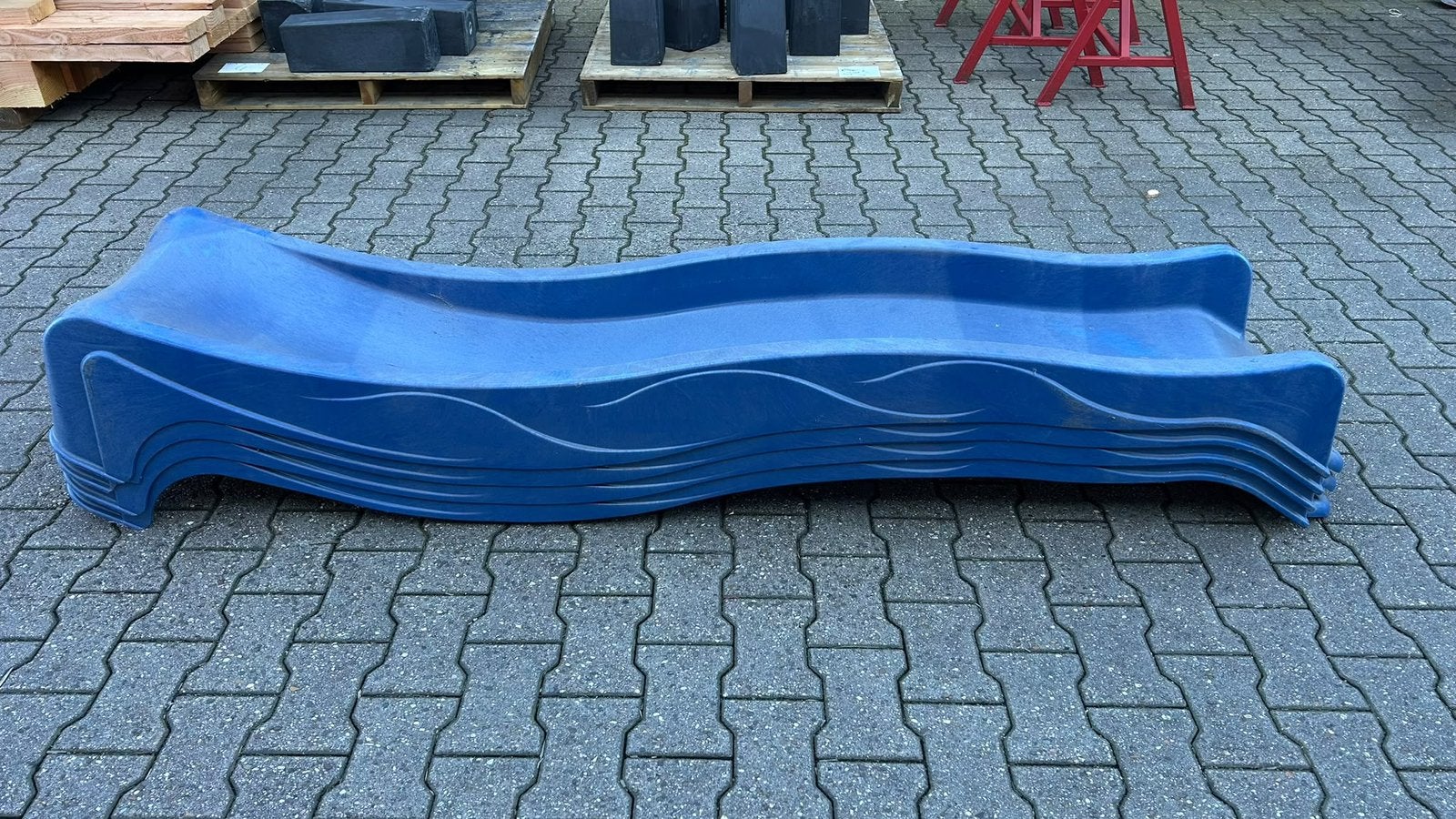 4x Nieuwe blauwe kunststof glijbaan 227 cm  NIEUW, Ophalen, Nieuw, Gl, Glij