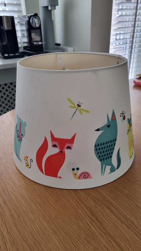 Vintage IKEA lampenkap met dierenprint, Huis en Inrichting, Tafels | Eettafels, Ophalen