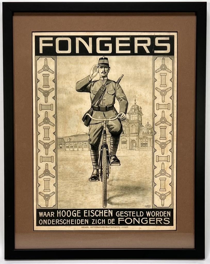 1050. Affiche, Fongers rijwielen, ca. 1920, Antiek en Kunst, Ophalen of Verzenden
