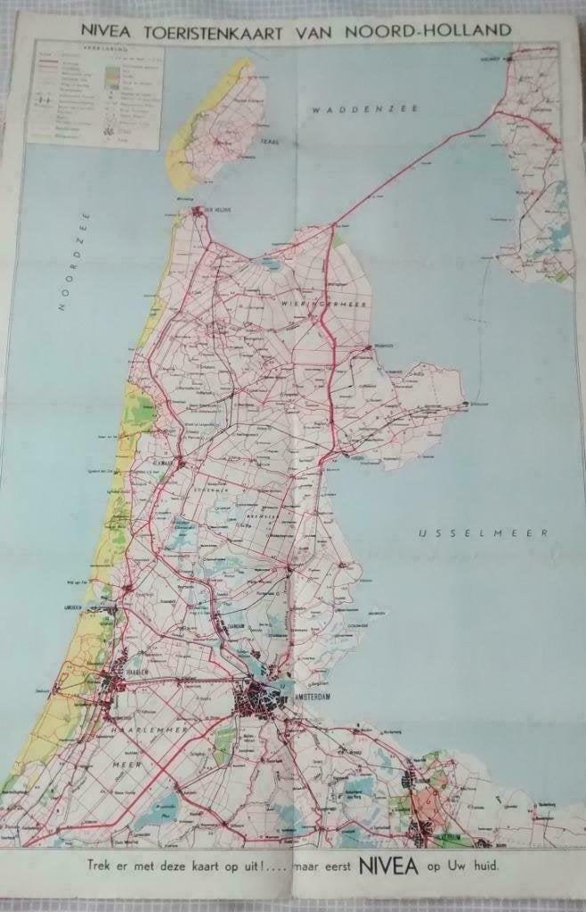 46 Noord Holland Nivea Toeristenkaart 1950, Ophalen of Verzenden