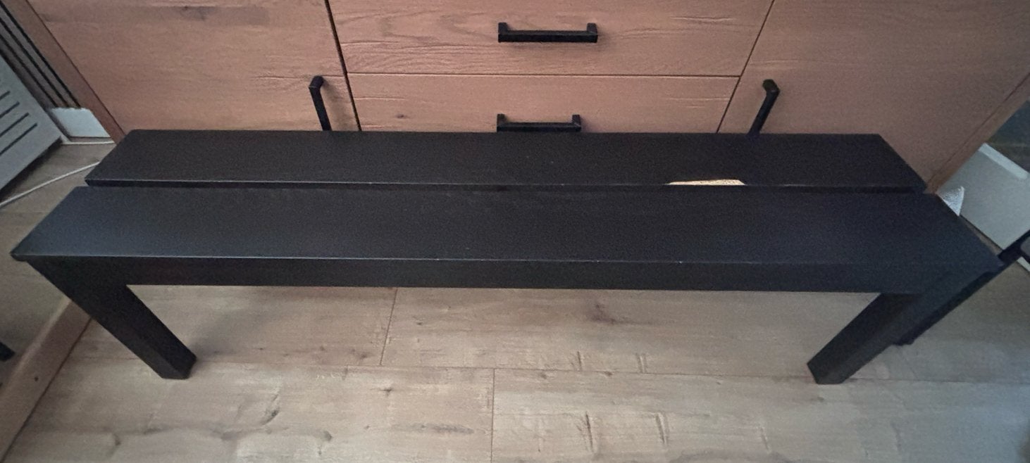 IKEA BJURSTA zwarte bankje, Gebruikt, Verzenden, Zwart, Eén