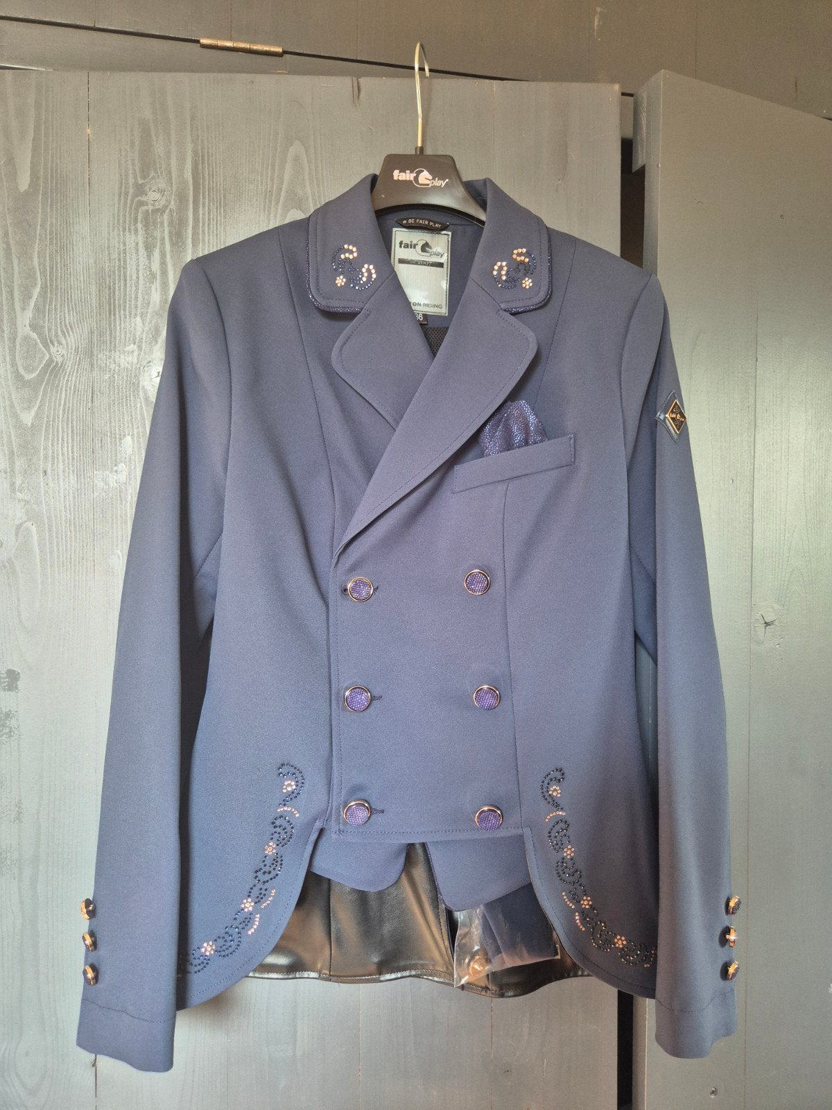 Fairplay Lexim chic navy/rosegold wedstrijdjasje, Dieren en Toebehoren, Blauw, Sierdetails, Dressuur, Nieuw