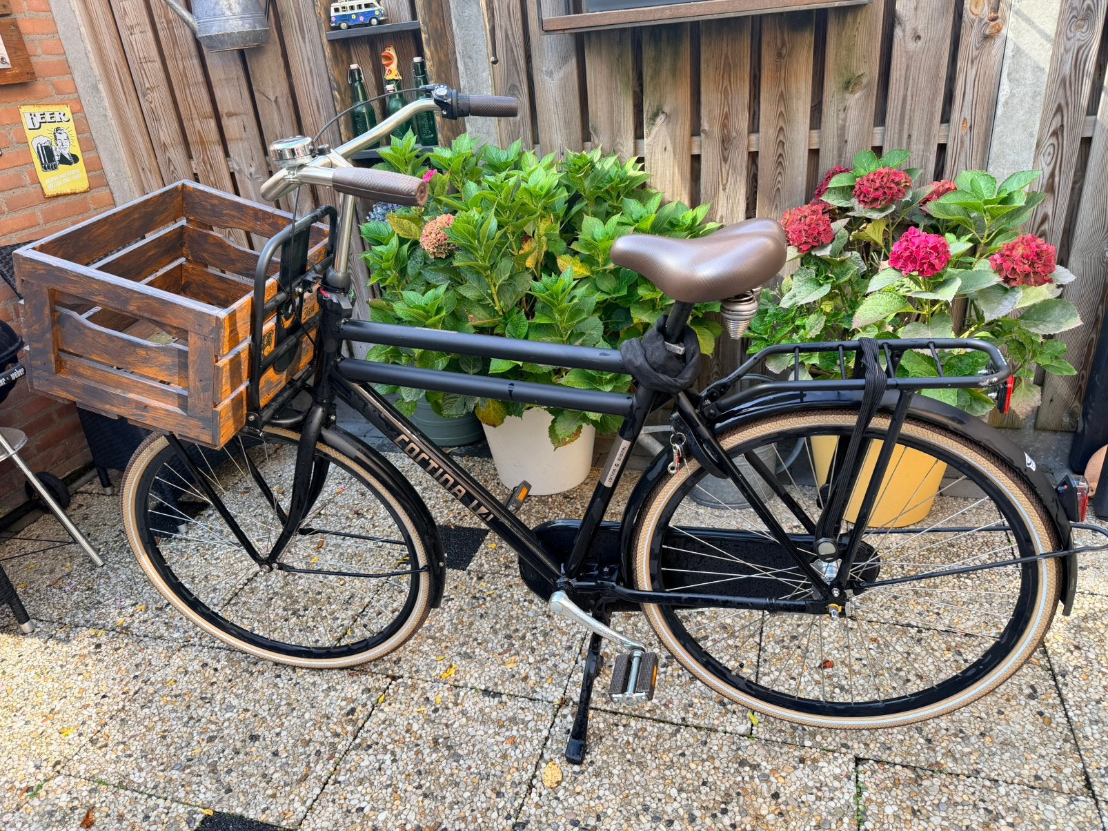 Transport heren fiets met hertog Jan krat, Merk: Cortina U4, Terugtraprem, Versnellingen, Zo goed als nieuw, Ophalen