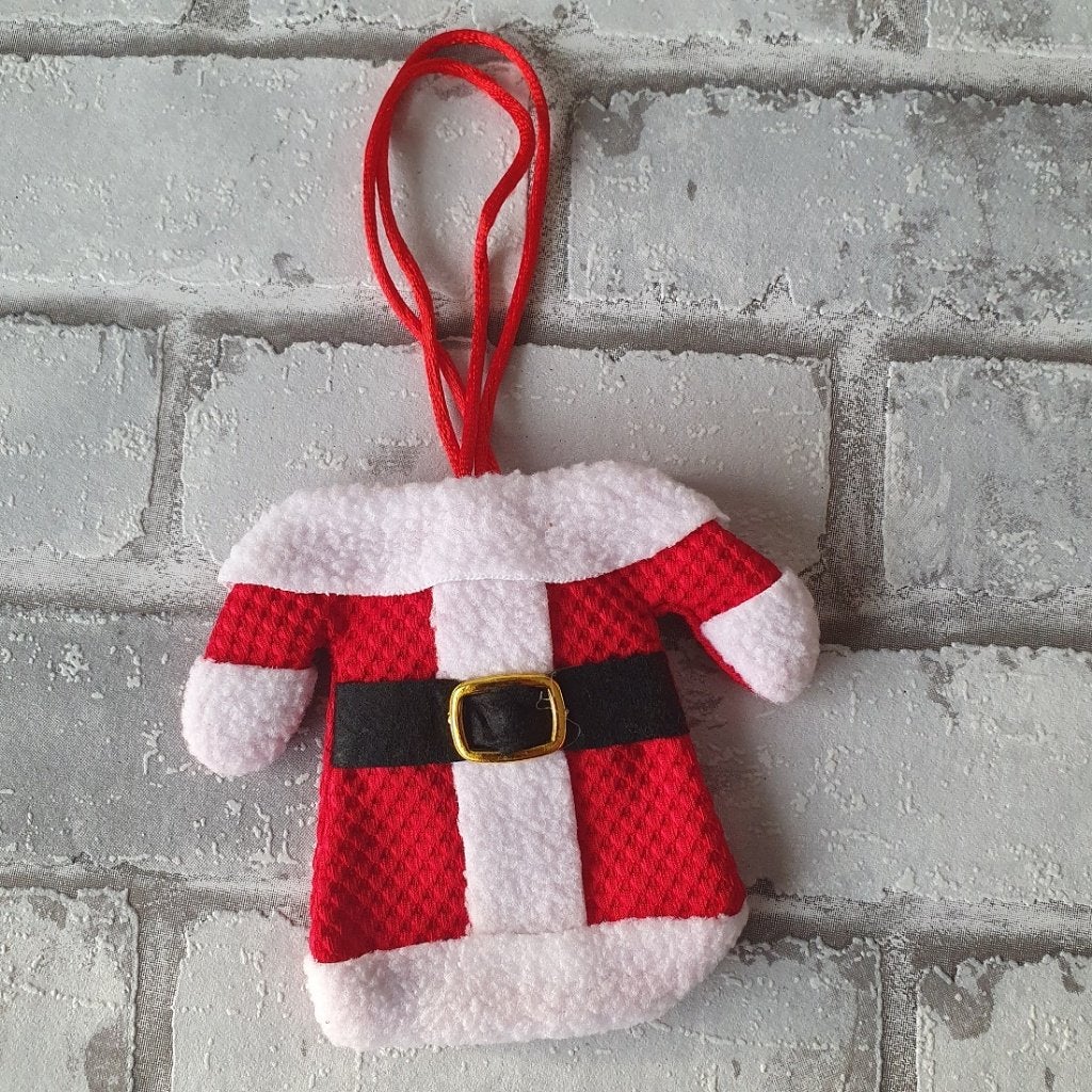 Kerst Bestekhouder Kerstvrouw Jurkje Stoffen Decoratie, D, Nieuw, Ophalen of Verzenden, D