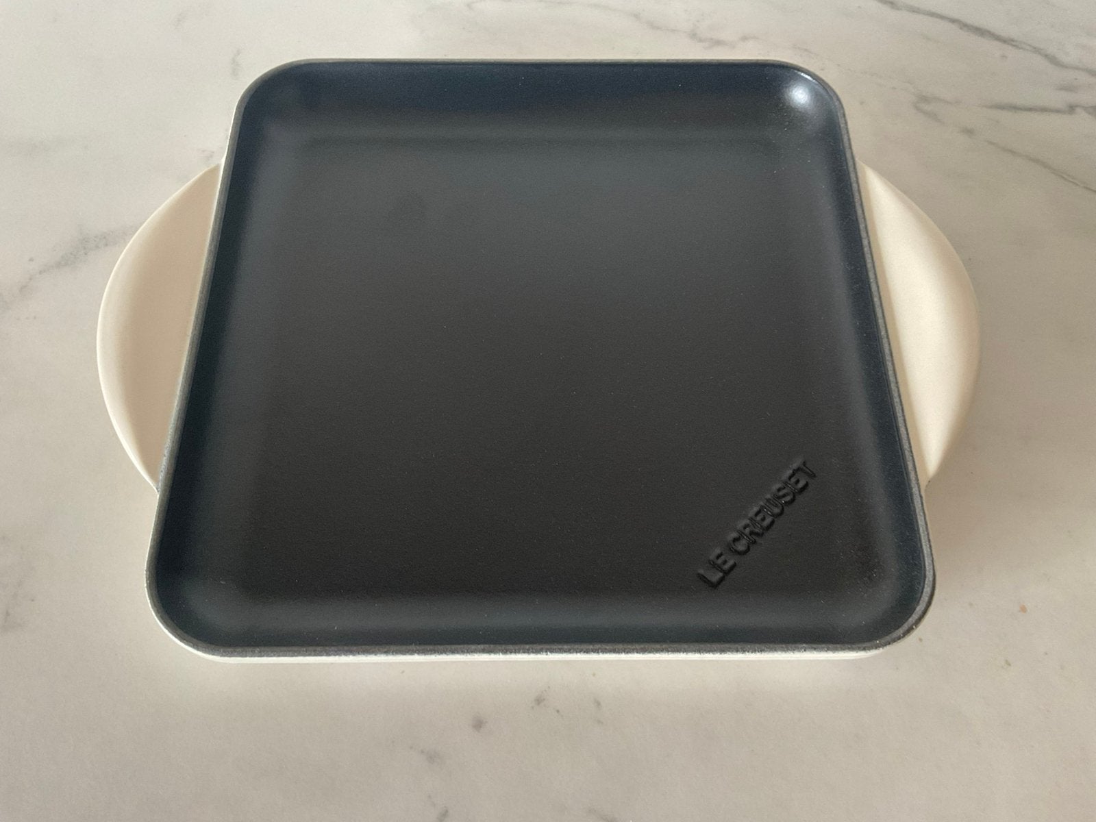 Le Creuset 24 cm plancha, wit, nieuw, Koekenpan, Gietijzer, Nieuw, Le Creuset