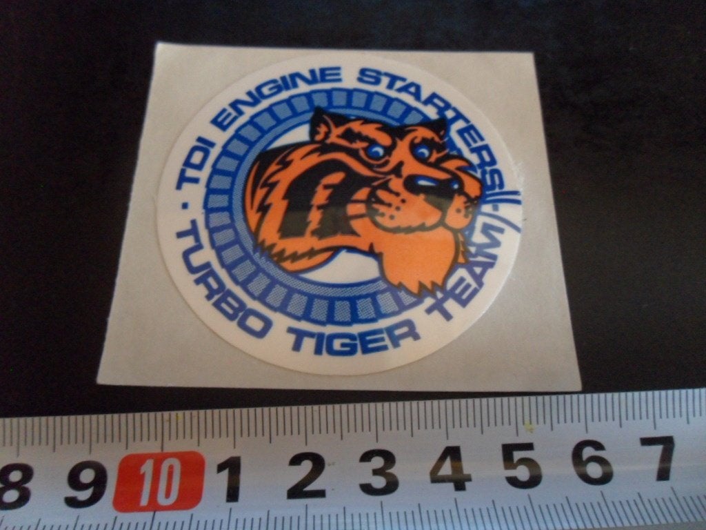 sticker logo tijger TDI engine starters turbo tiger team, Ophalen, Zo goed als nieuw