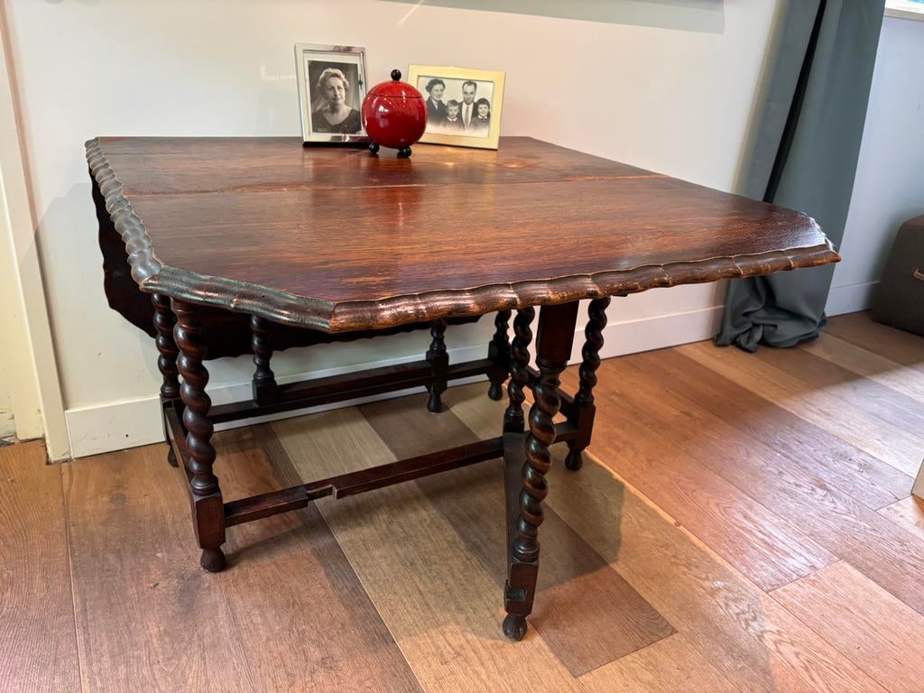 Eiken Antieke Klaptafel Jugendstil 1920, Ophalen