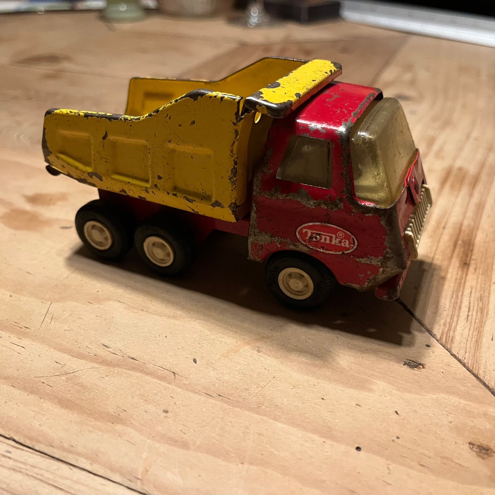 Vintage Tonka Kiepwagen #1060 – Geperst Staal – Jaren 70, Verzamelen, Ophalen of Verzenden, Gebruikt