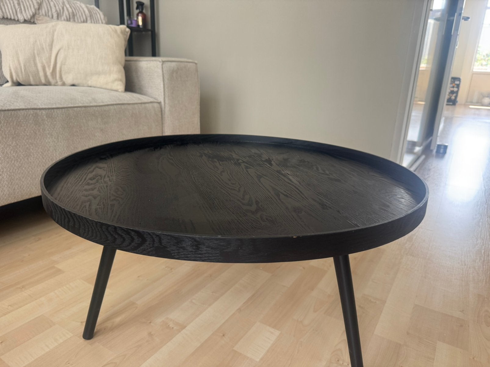 WOOOD bijzettafel Mesa XL rond zwart, Ophalen, Rond, 50 tot 100 cm, Zo goed als nieuw