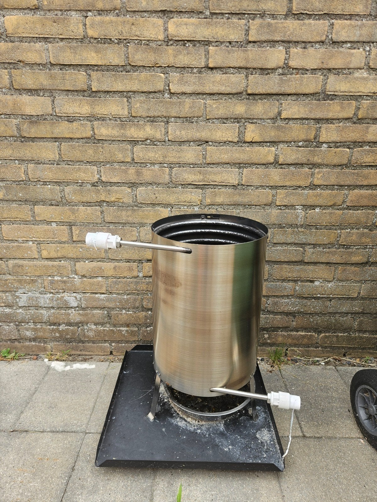 Vuurton met waterspiraal voor warm water, Ophalen, Gebruikt, Vuurton