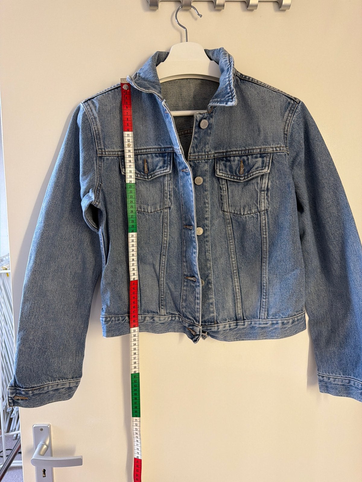 Benetton Jeans spijkerjack dames maat L, Ophalen of Verzenden, Gedragen, Maat 42/44 (L), Blauw