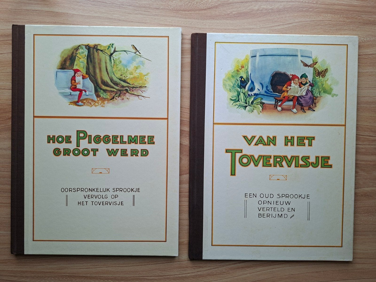 2x Prentenboek tovervisje hoe piggelpmee groot werd, Ophalen of Verzenden, Gelezen, Prentenboek