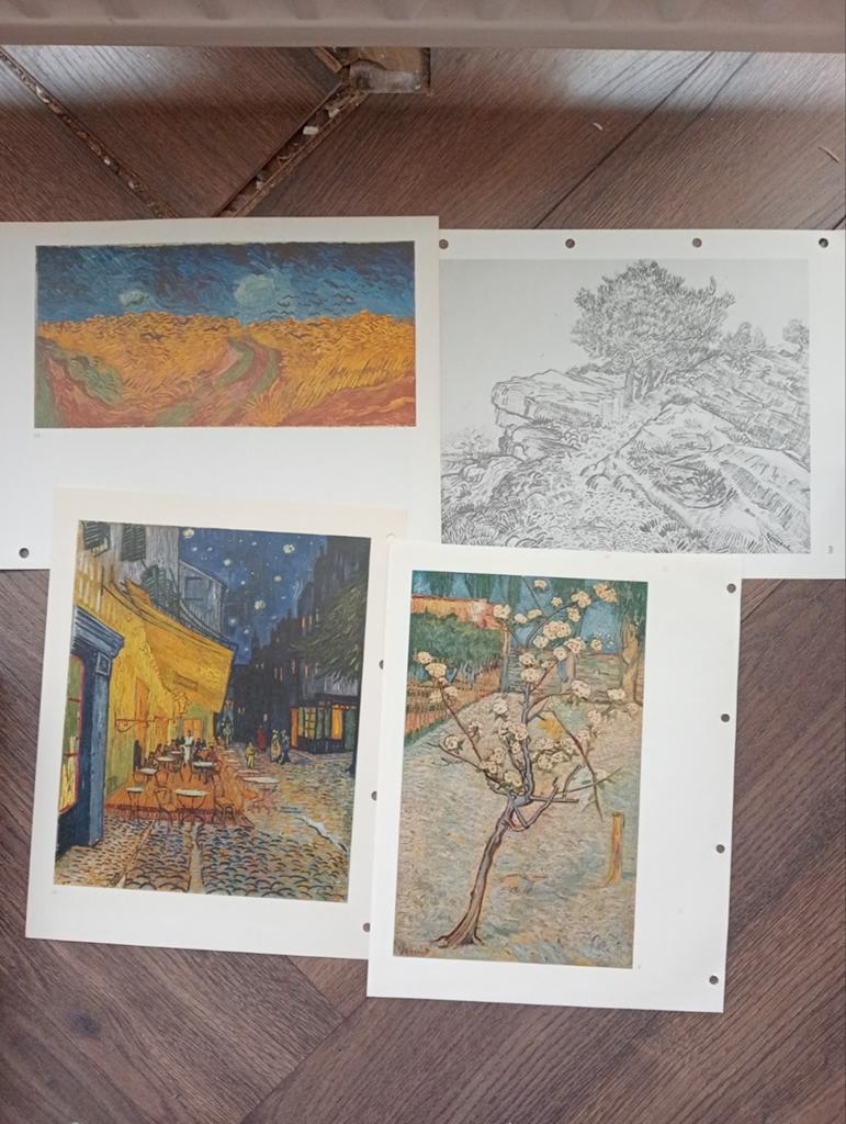 Vincent van Gogh 12 x offset prent jaren 50-80, Antiek en Kunst, Ophalen of Verzenden