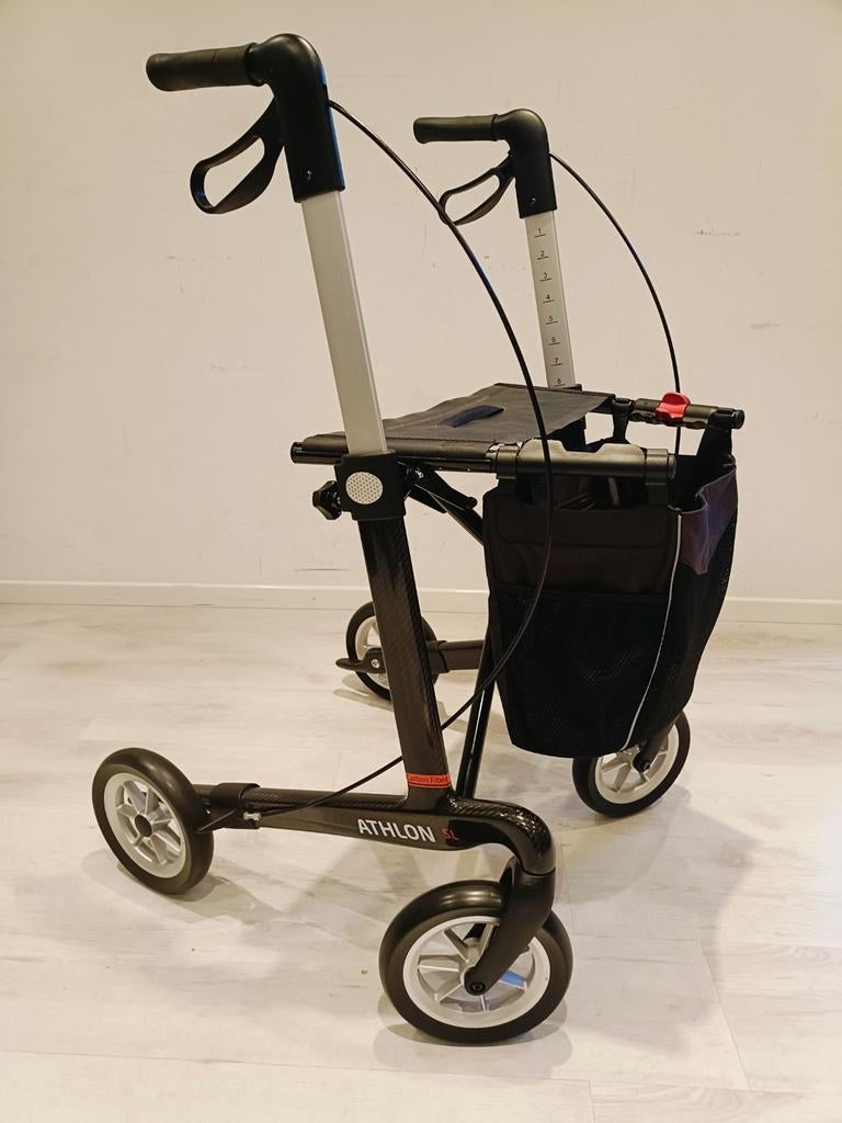 Rehasense Athlon SL L carbon rollator incl Servicebeurt IZGS, -, -, Ophalen of Verzenden, Zo goed als nieuw