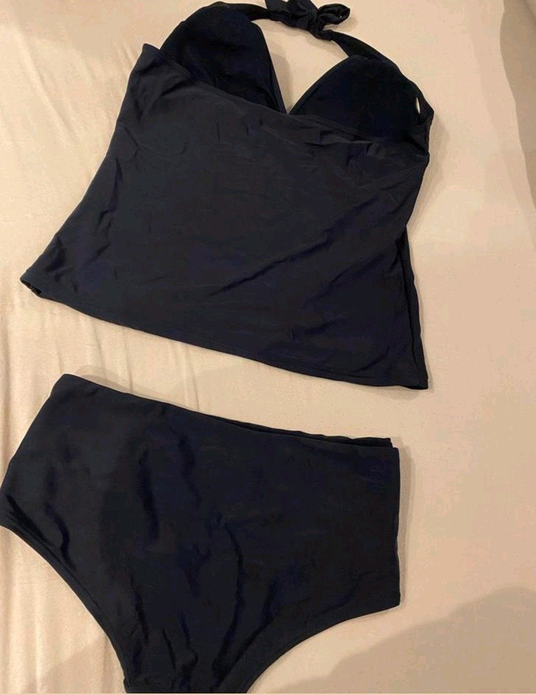 Donkerblauwe Tankini HEMA mt XL 44 46, Overige typen, Blauw, Ophalen of Verzenden, Zo goed als nieuw