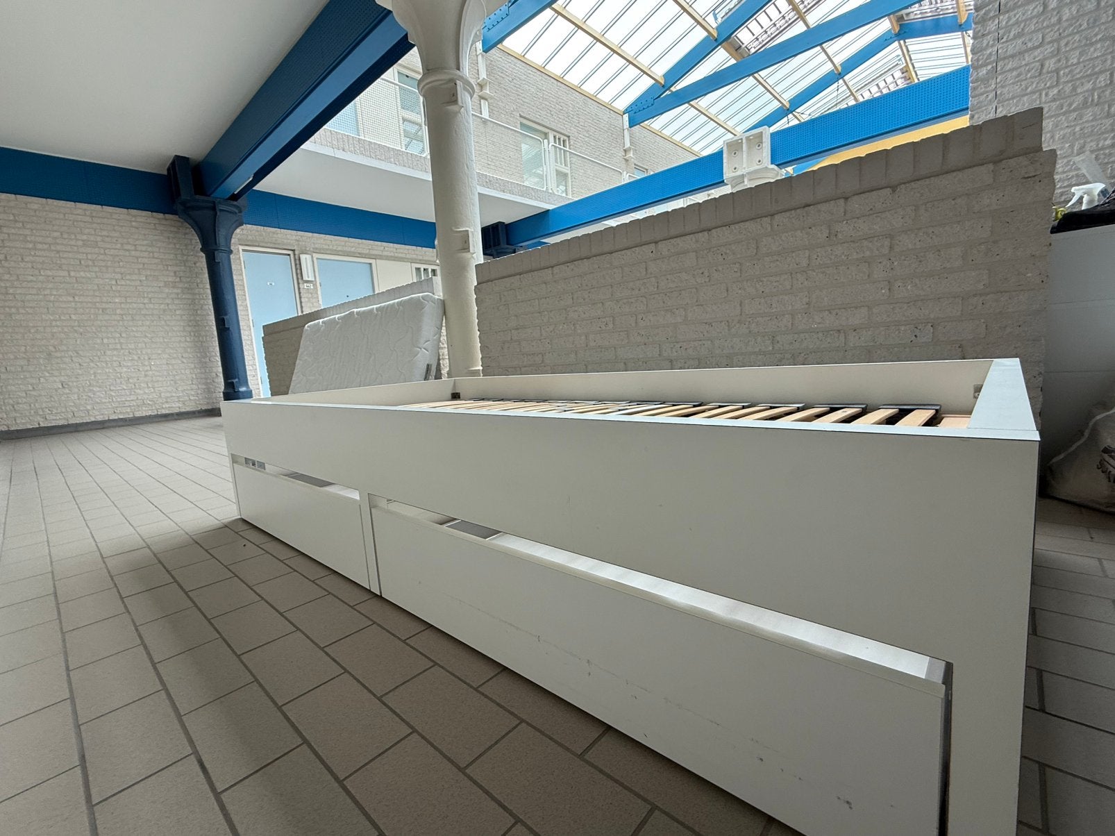 Gratis 1-persoonsbed, Huis en Inrichting, Slaapkamer | Bedden, Ophalen, Gebruikt, 90 cm, Eenpersoons