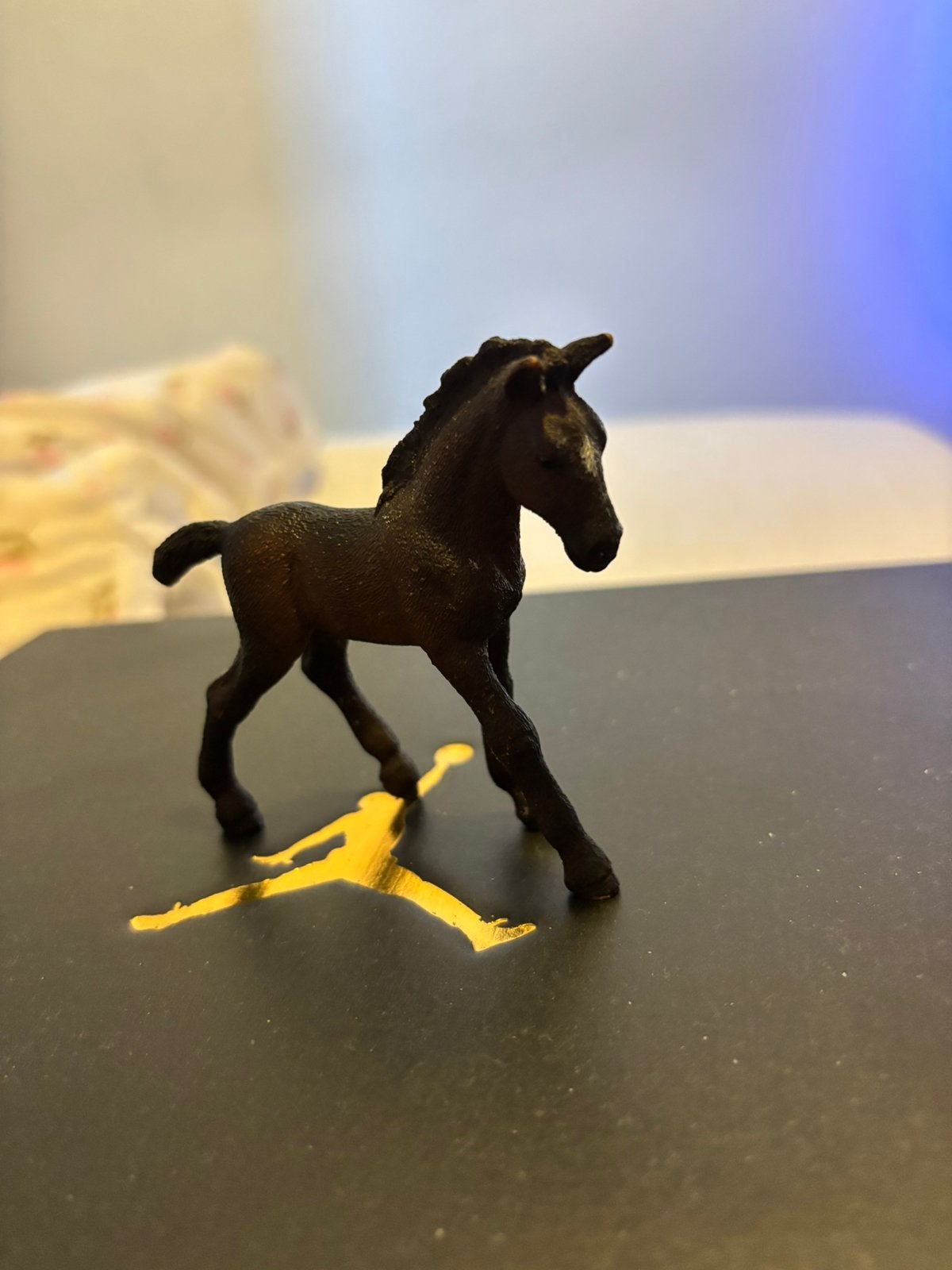 Schleich friese veulen, Verzamelen, Dierenverzamelingen, Ophalen of Verzenden, Zo goed als nieuw, Paard, Beeldje of Figuurtje