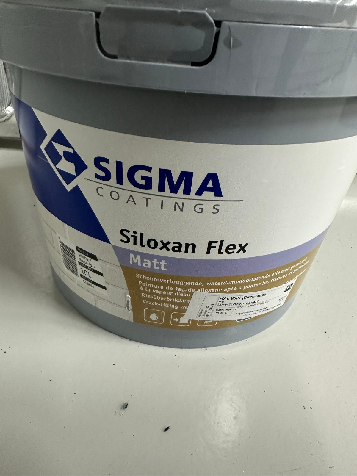 Sigma Siloxan Flex 9001 - Ongeopend 10L, Ophalen, Wit, Nieuw, Verf