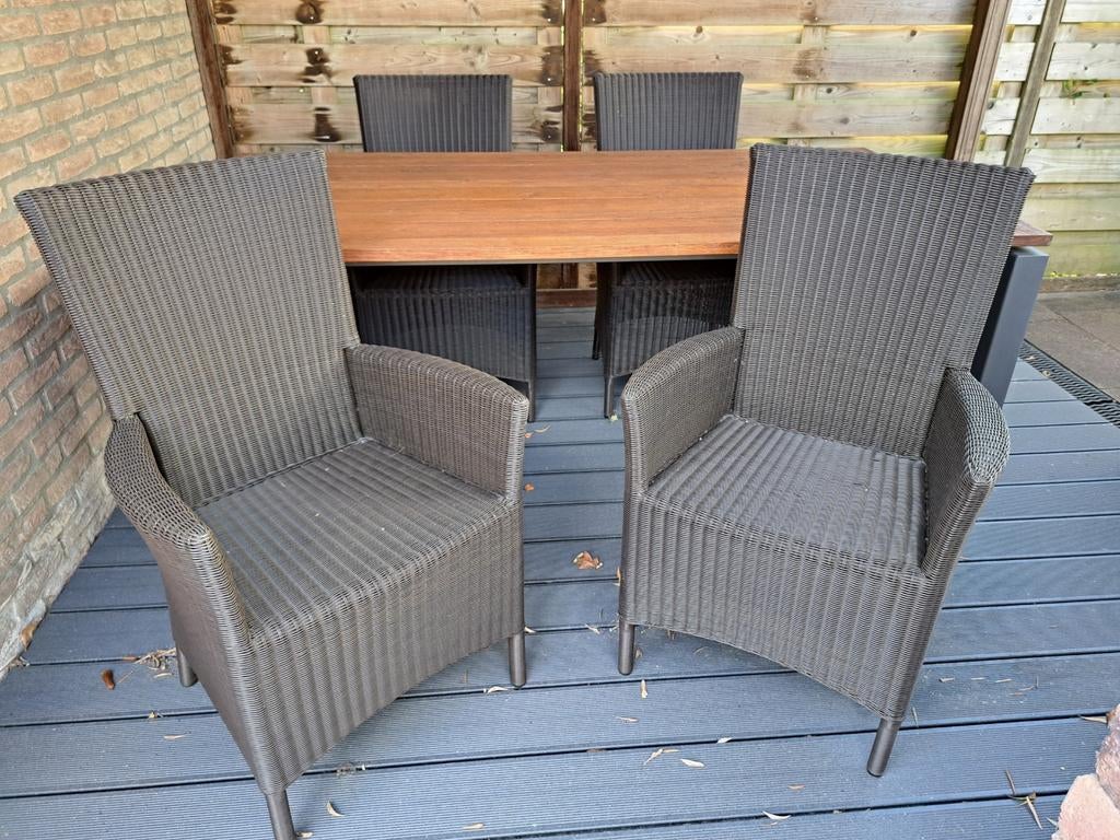 Tafel met 4 stoelen, Ophalen, Gebruikt, Rechthoekig