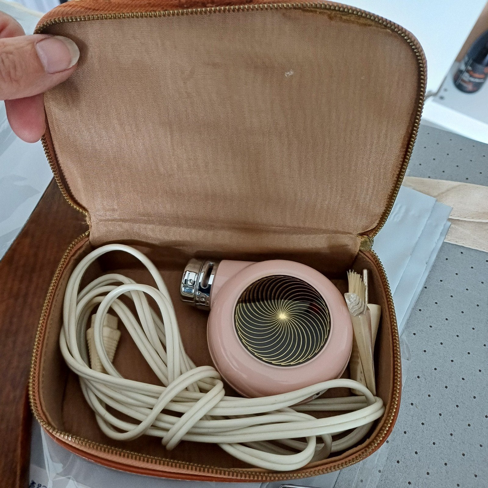 Vintage Philips SC7780 roze scheerapparaat in Etui retro, Verzamelen, Ophalen of Verzenden, Huis en Inrichting