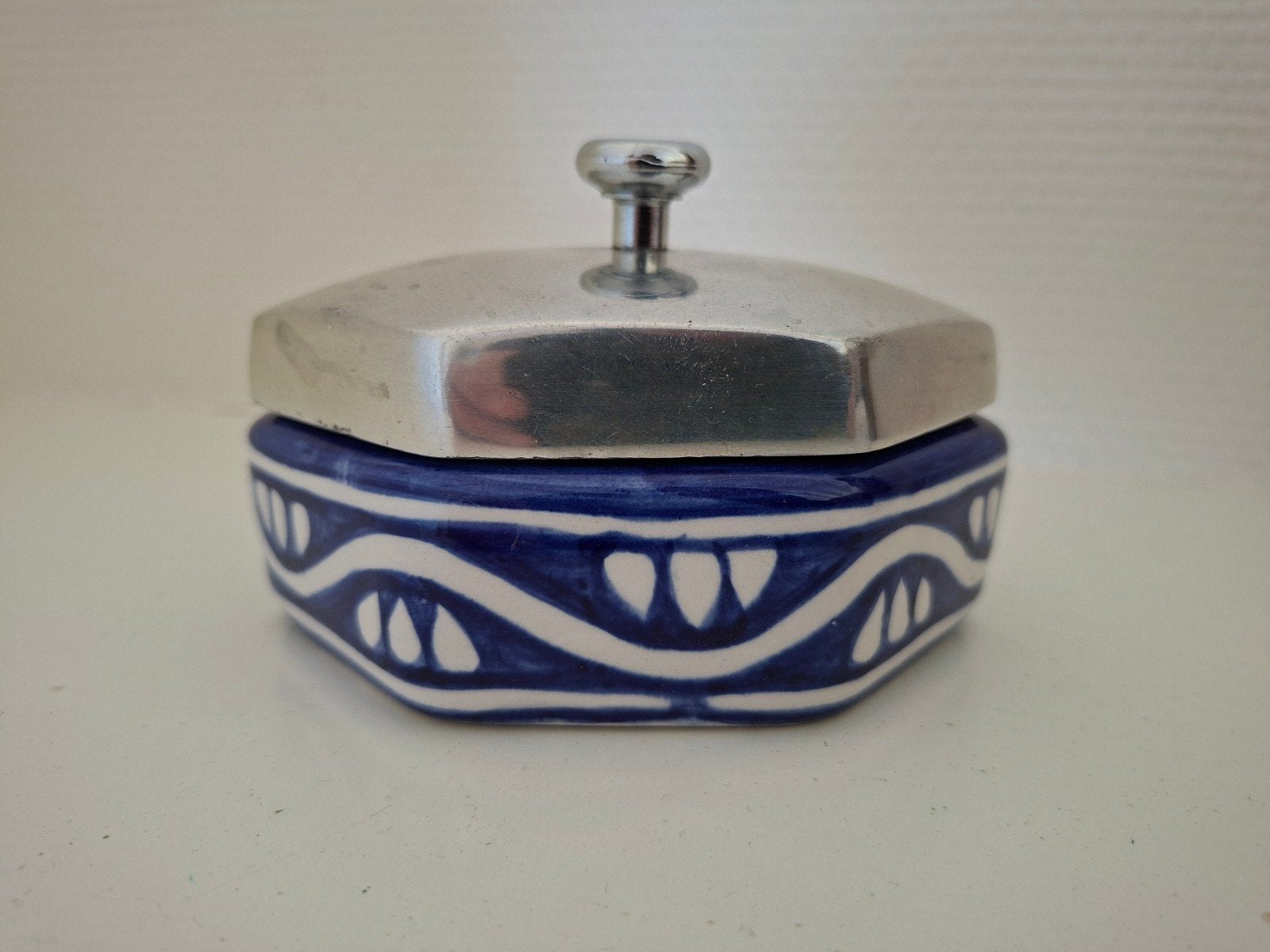 Vintage Mexicaans Talavera snuisterijendoosje aardewerk, Ophalen of Verzenden