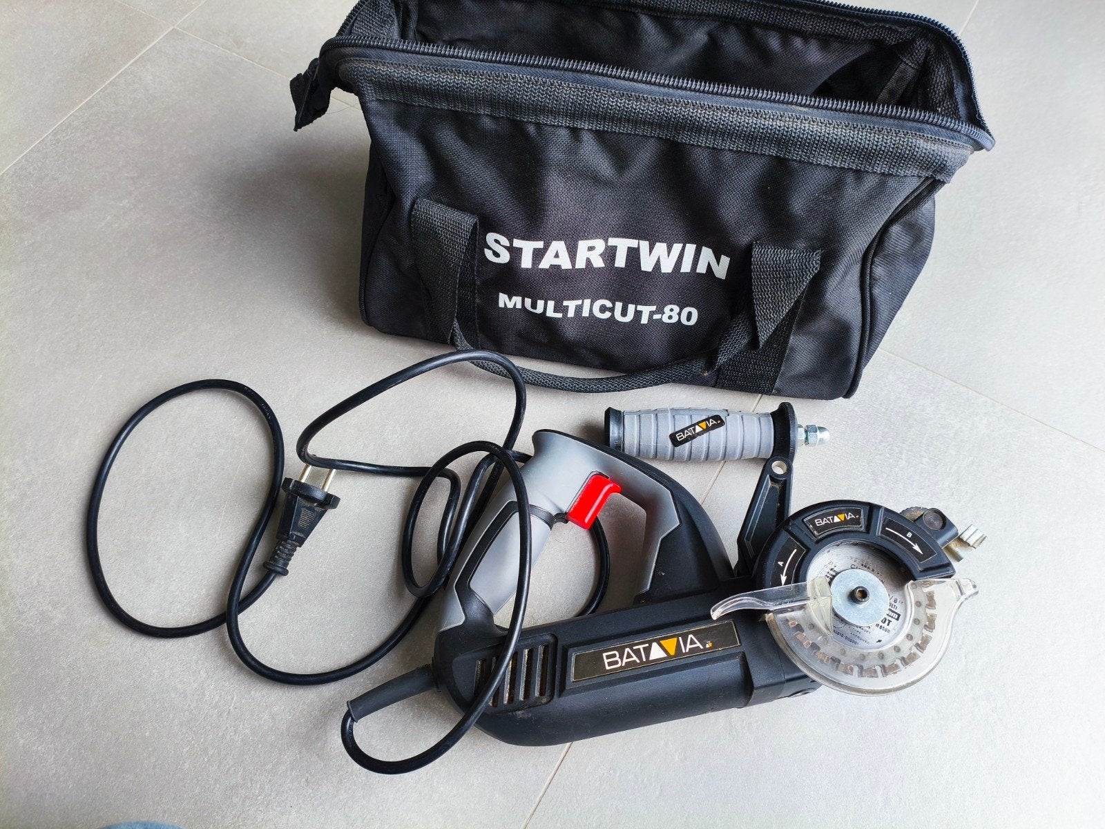 Batavia Startwin Multicut-80 Mini Cirkelzaag 550W, Gebruikt, Cirkelzaag, 600 tot 1200 watt, Ophalen of Verzenden