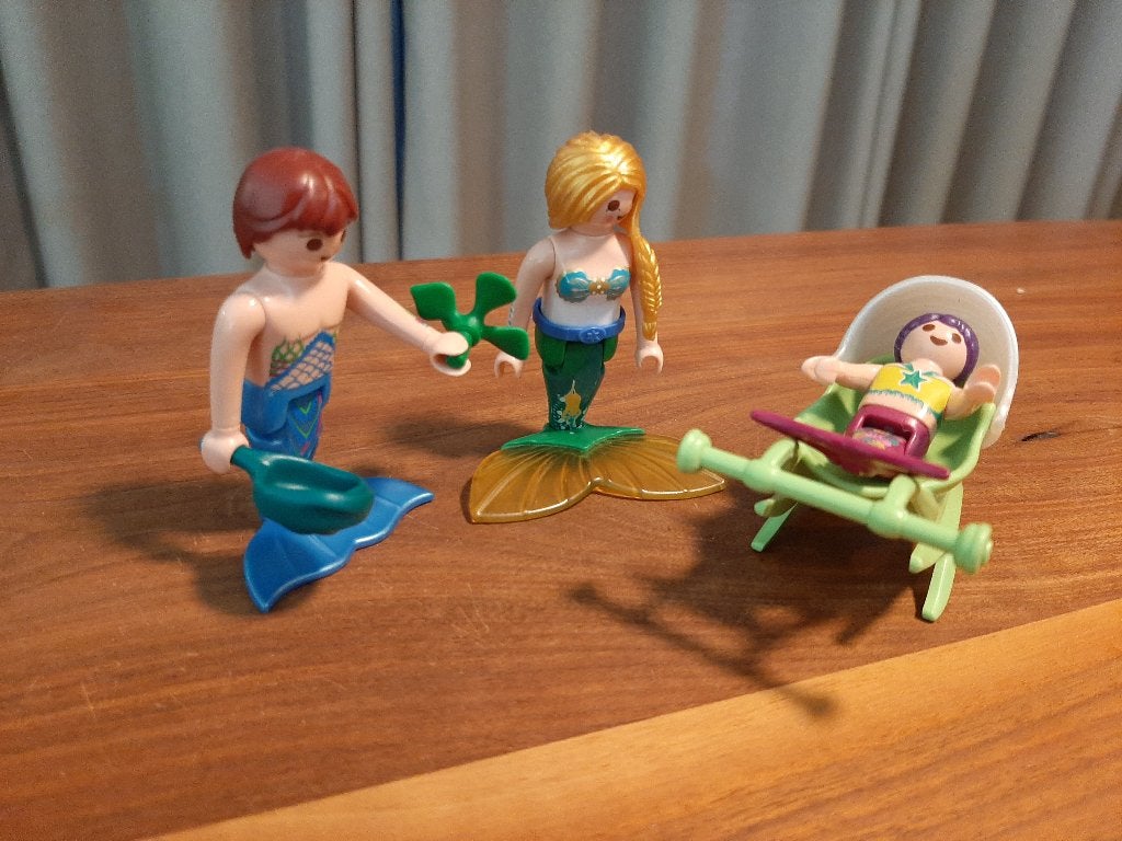 Playmobil Magic Zeemeerminnen met baby - Set 70100, Complete set, Ophalen of Verzenden, Zo goed als nieuw, Figuren