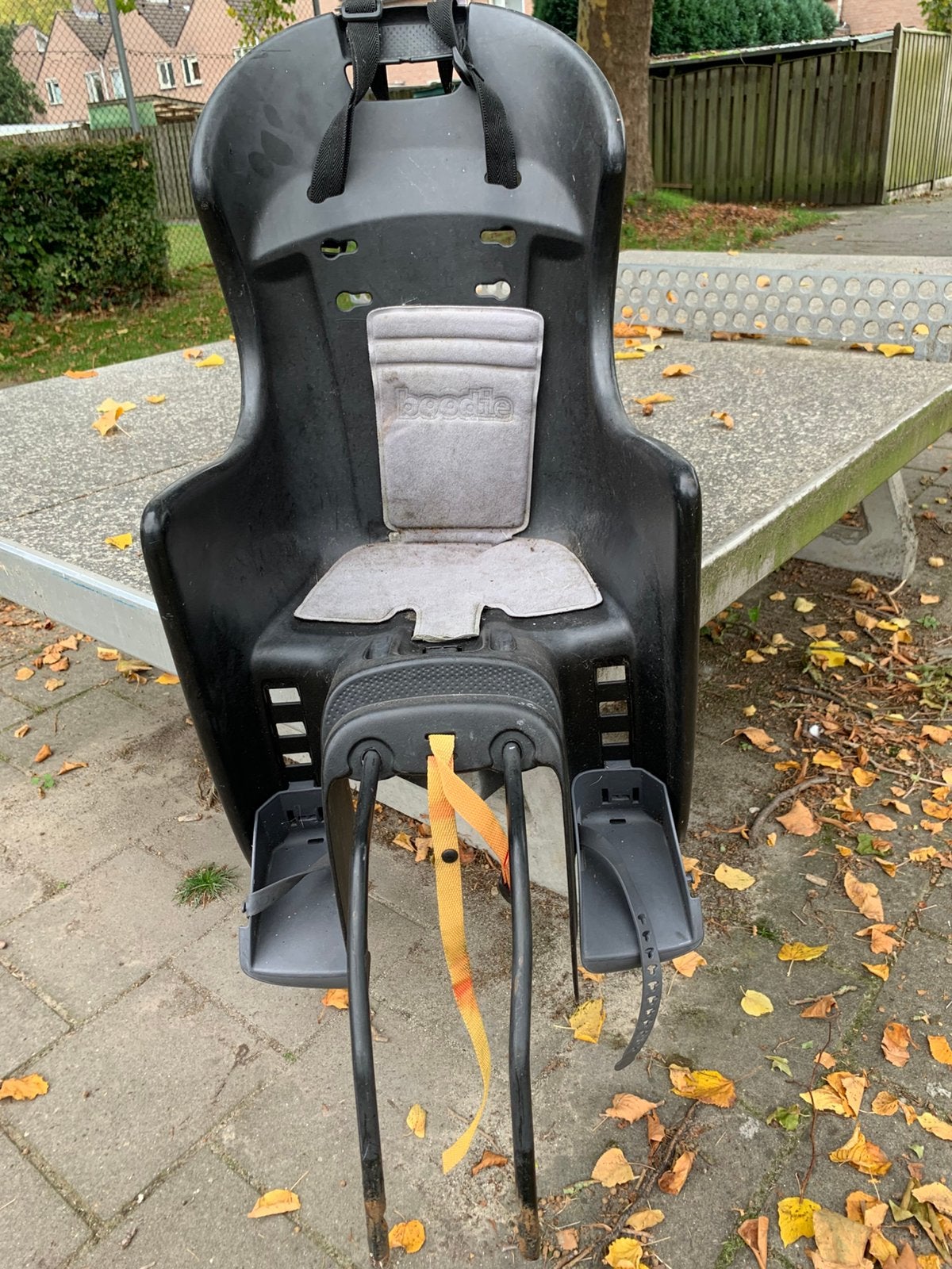 Te Koop Acterstoelen Kinderen fiets, Ophalen, Gebruikt, Achterzitje, Voetsteuntjes