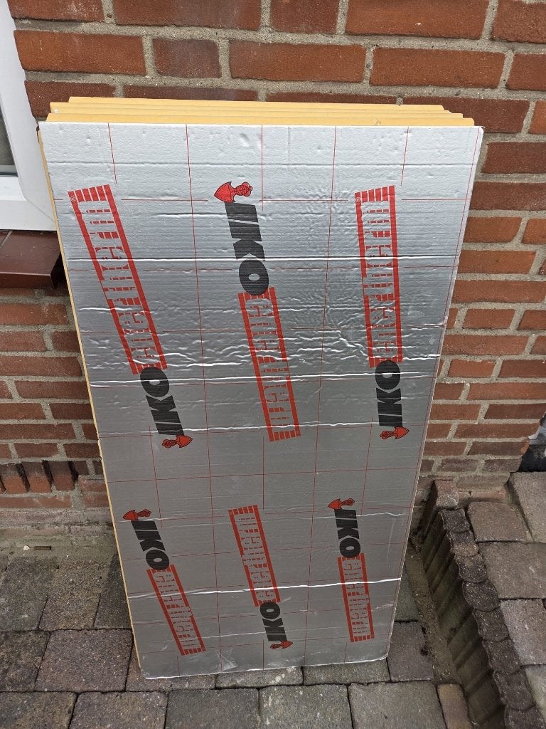 4 plaatjes pir isolatie 40mm dik (merk iko enertherm), Doe-het-zelf en Verbouw, Ophalen, 4 tot 8 cm, Nieuw, Hardschuim (Pir)