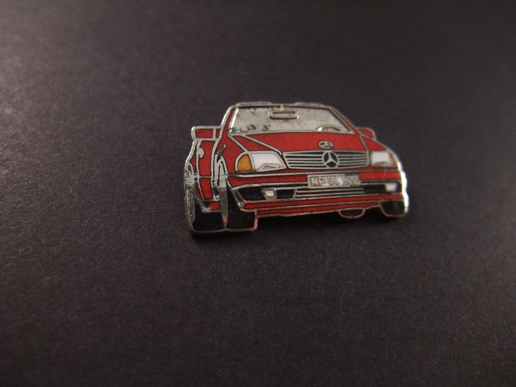 Mercedes-Benz 500 SL Cabriolet, emaille pin, Ophalen of Verzenden, Gebruikt, Overige onderwerpen