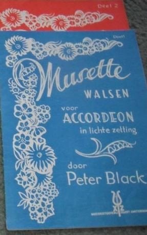 Accordeon : Peter Black Musette walsen deel 1 + deel 2-mooi, Gebruikt, Overige genres, Les of Cursus, Ophalen of Verzenden