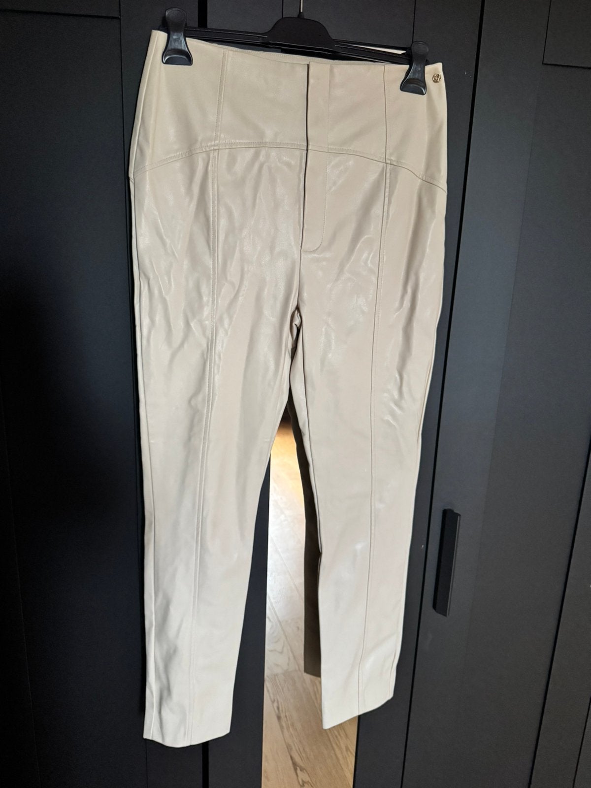 Josh V Marym leren broek maat XL, Verzenden, Beige, Maat 46/48 (XL) of groter, Nieuw