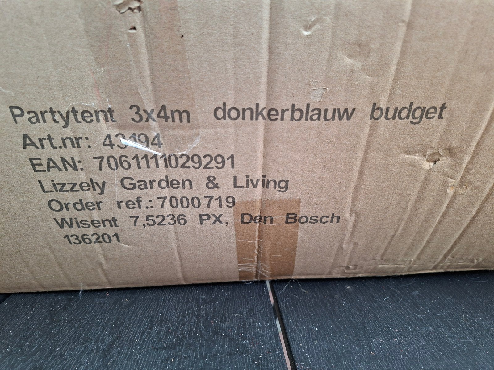 Partytent 3x4m donkerblauw budget - zgan in doos, Partytent, Nieuw, 4 tot 6 meter, 2 meter of meer