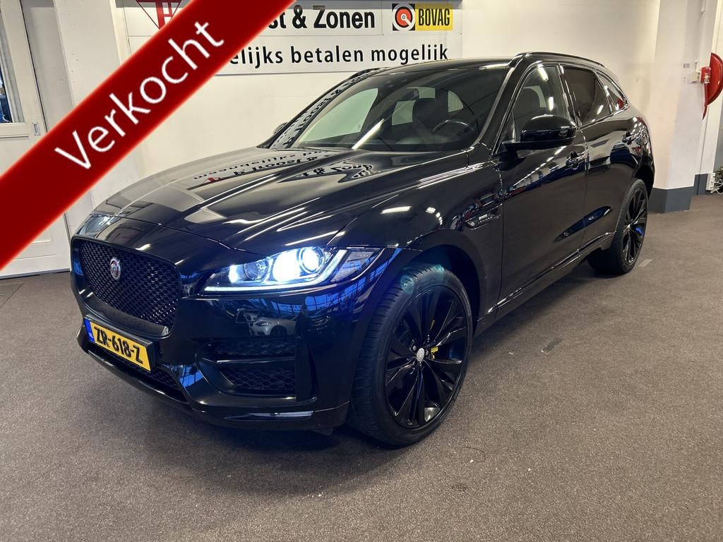 Jaguar F-Pace 2.0 R-Sport AWD 25T | Panoramadak | Stoel+Stuu, Auto's, Jaguar, Gebruikt, Zwart, Bedrijf, 111 €/maand