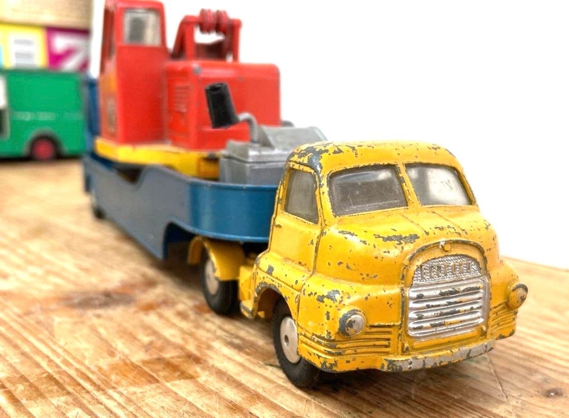 Vintage Corgi Major Toys Carrimore Low Loader met graafmachi, Antiek en Kunst, Antiek | Speelgoed, Ophalen of Verzenden