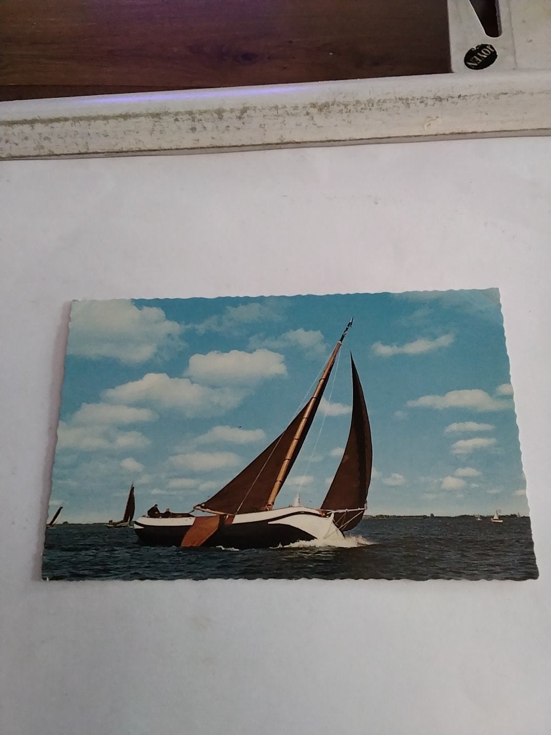 Ansichtkaart Friesland Skûtsjesilen - Echte kleurenfoto, Ophalen of Verzenden, 1960 tot 1980, Gelopen