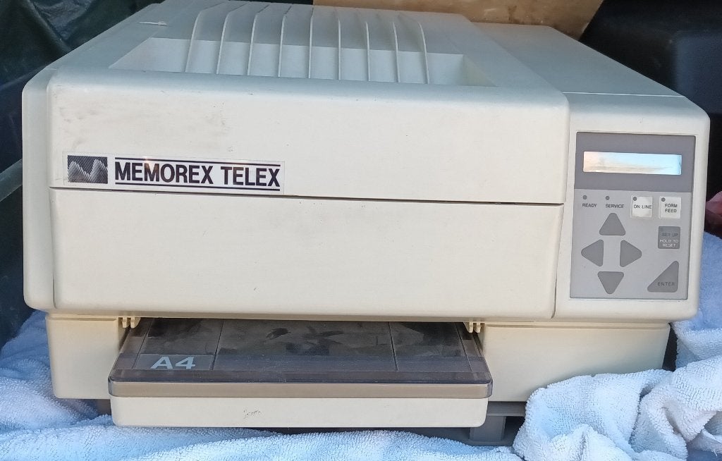 Vintage Memorex Telex 1808 laserprinter voor onderdelen, Computers en Software, Vintage Computers, Ophalen
