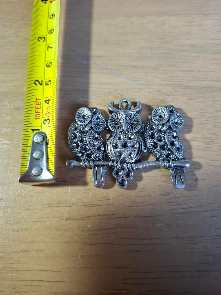 Hanger voor ketting met 3 uilen - Vintage stijl, Ophalen of Verzenden, Zo goed als nieuw