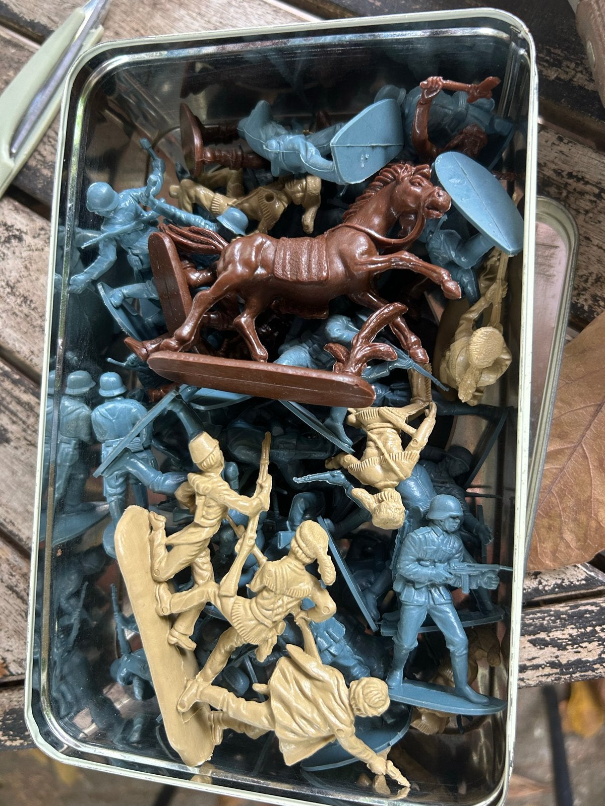 Vintage Speelgoed Soldaten Set - Diverse Figuren en Paard, Ophalen of Verzenden, Gebruikt