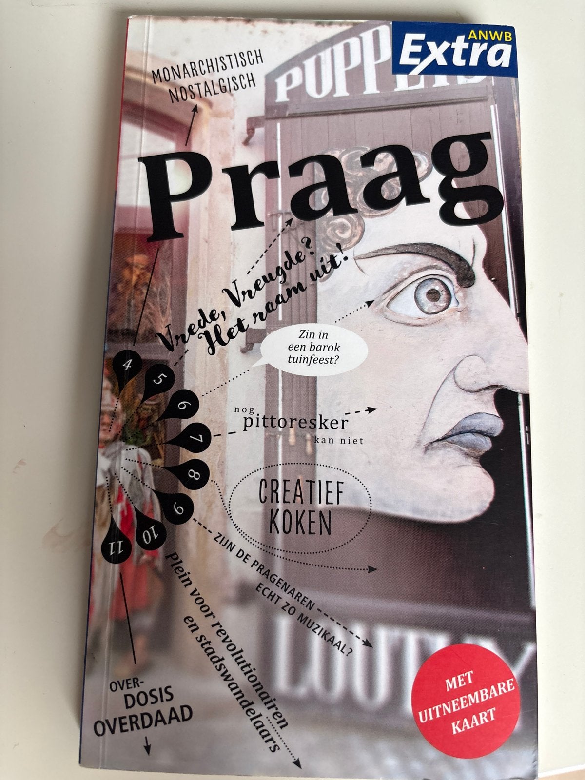 ANWB Extra Praag Reisgids met uitneembare kaart, Europa, Ophalen of Verzenden, Zo goed als nieuw, Reisgids of -boek