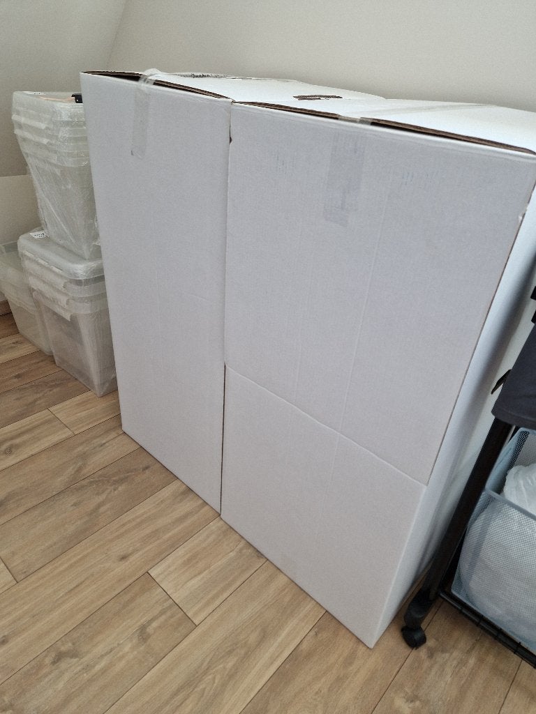 Stevige verhuisdoos, voor kleding, 2 stuks met roede zgan, Doe-het-zelf en Verbouw, Kratten en Dozen, Ophalen, Doos, 40 tot 60 cm