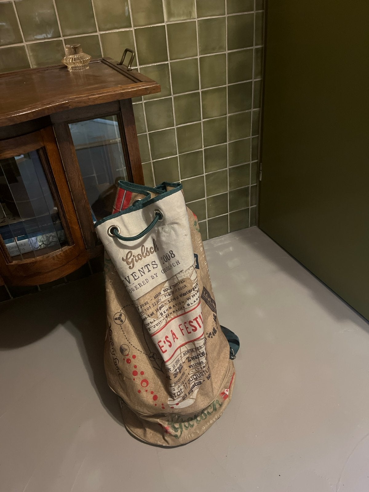 Grolsch Festival Tas - Exclusieve Editie met Ritsvakken, Sieraden, Tassen en Uiterlijk, Ophalen, Gebruikt, Bruin, Overige typen