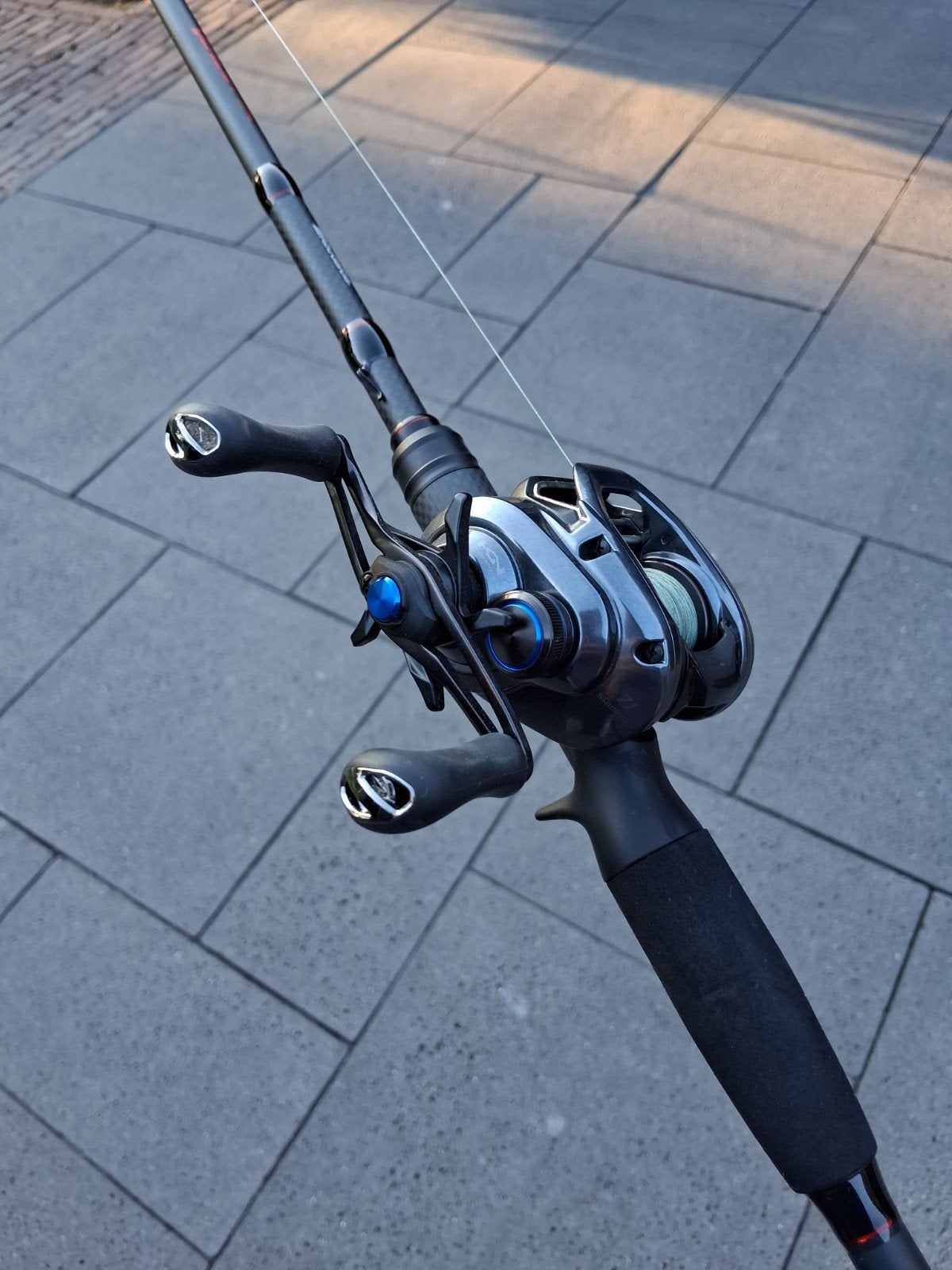 Shimano SLX reel met Abu Garcia hengel 20-80 gram, Ophalen, Zo goed als nieuw