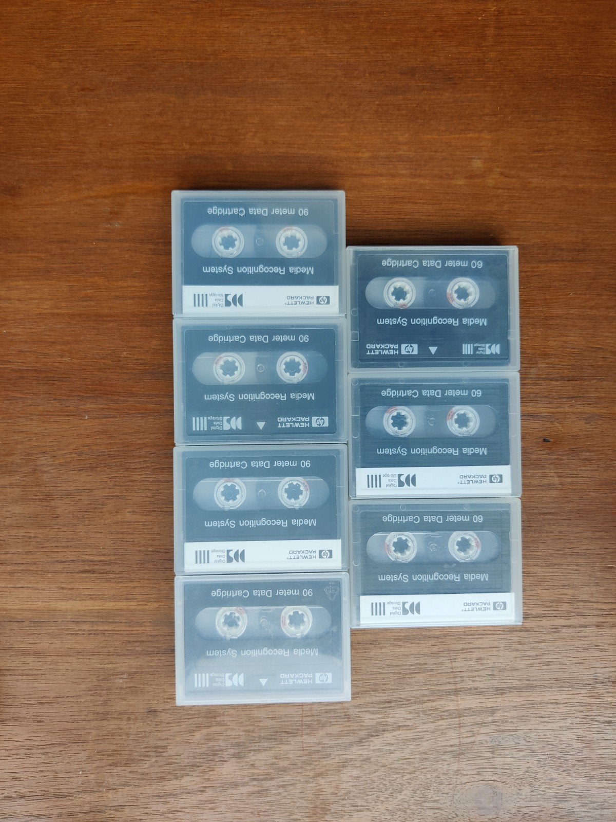 HP DAT DDS-1 Datacassettes (60m & 90m) - 7 stuks, Intern, HP Hewlett Packard, Gebruikt, Server