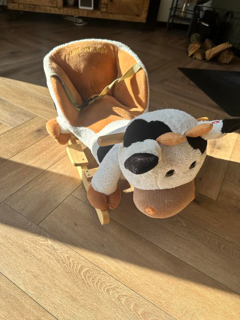 Schattige Koe Schommelstoel voor Baby's, Kinderen en Baby's, Speelgoed | Overig, Ophalen, Zo goed als nieuw, Jongen of Meisje