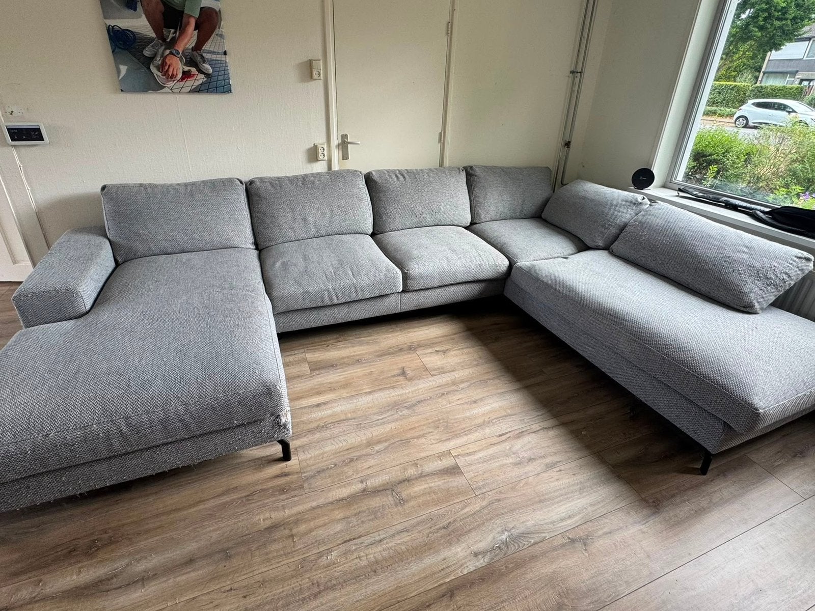 Montel grijze chillbank 3.65*2.50*1.80, Ophalen, Gebruikt, Stof