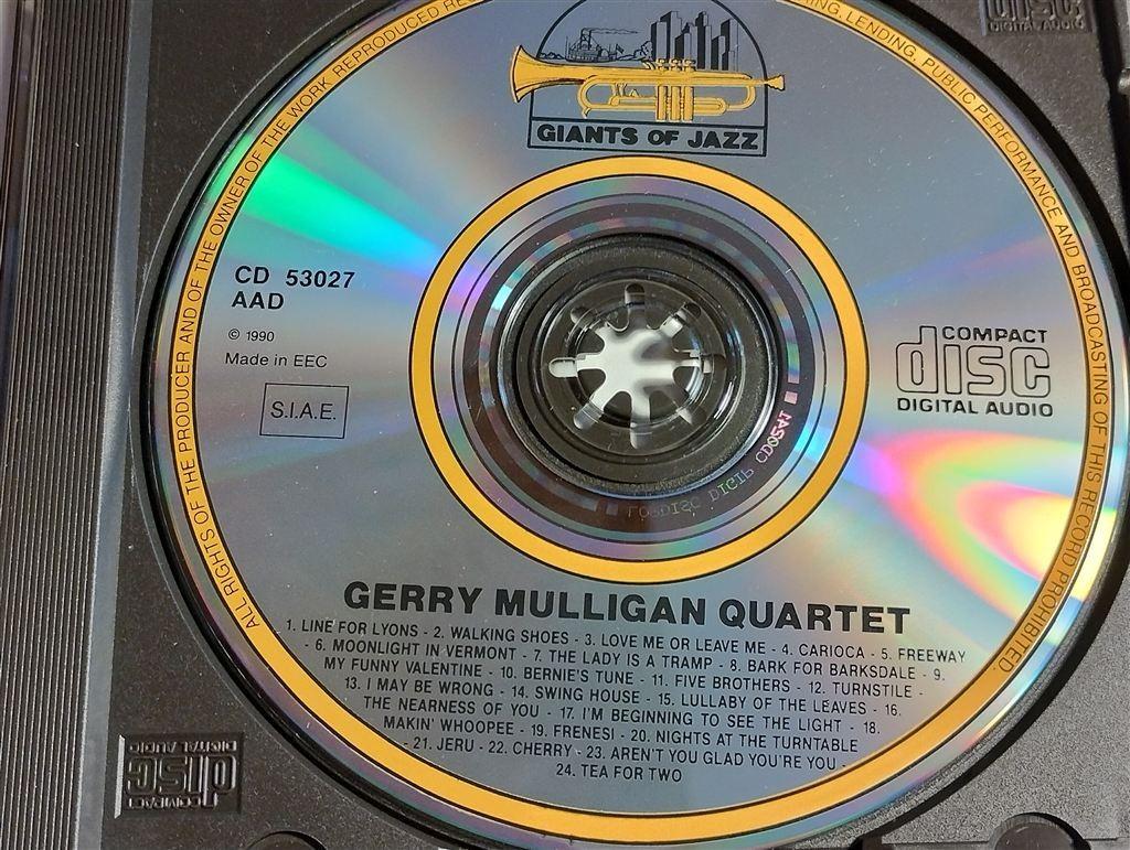 Gerry Mulligan Quartet With Chet Baker, Ophalen of Verzenden, 1980 tot heden, Zo goed als nieuw, Jazz