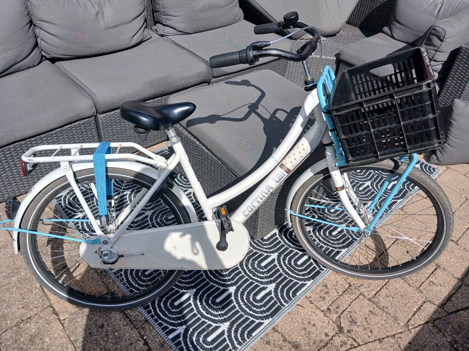 Cortina U4 Transportfiets meisjes 24 inch - Wit met krat, Terugtraprem, Gebruikt, Versnellingen, Ophalen
