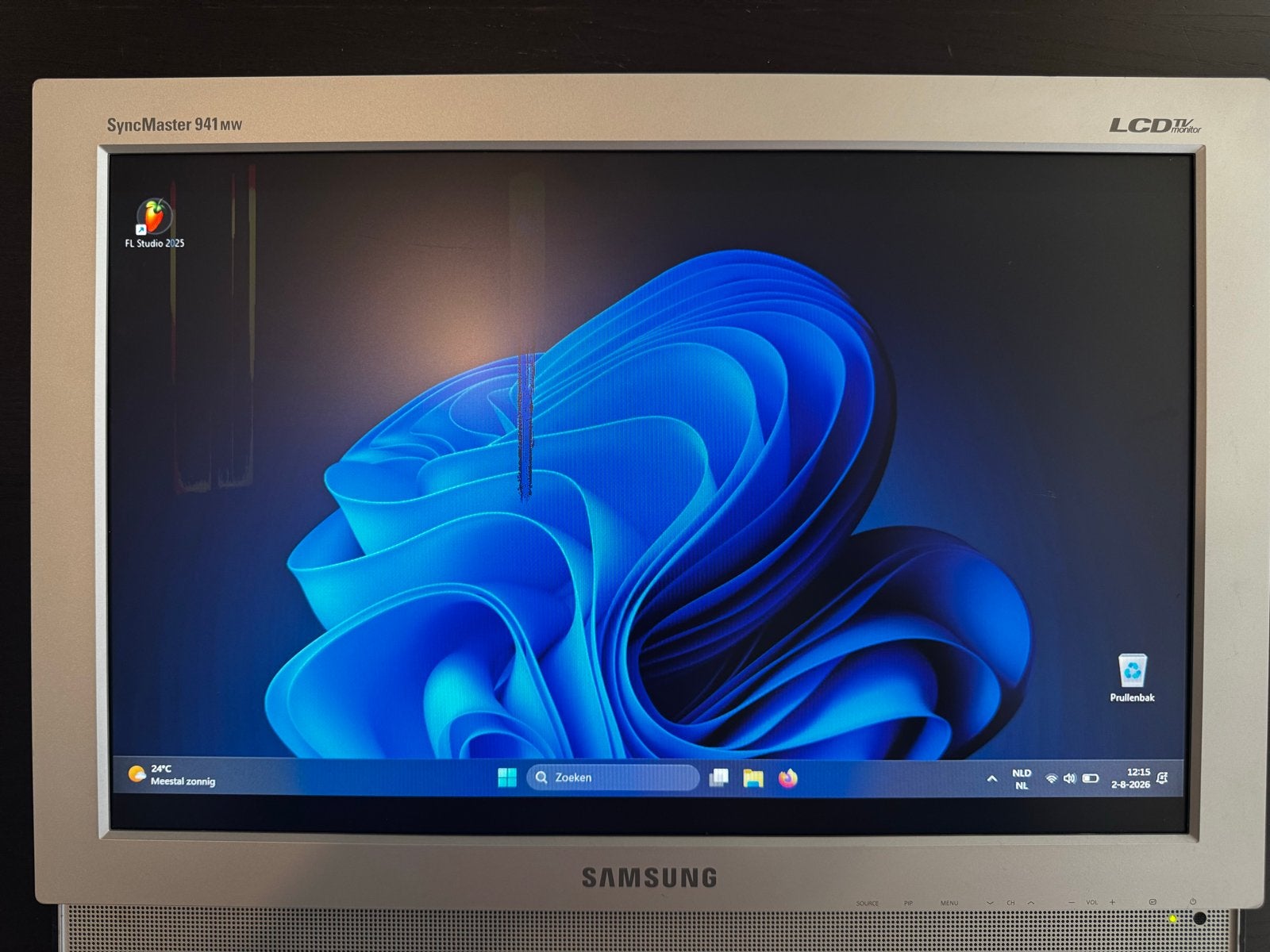 Samsung SyncMaster 941MW LCD 19 inch Monitor (beschadigd), Gebruikt, Ophalen of Verzenden, Onbekend, Overige resoluties