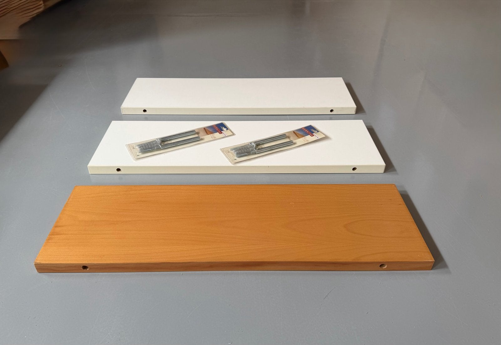 3 boekenplanken met 2 DURALine plankdragers, Huis en Inrichting, Woonaccessoires | Wandplanken en Boekenplanken, Ophalen, Gebruikt